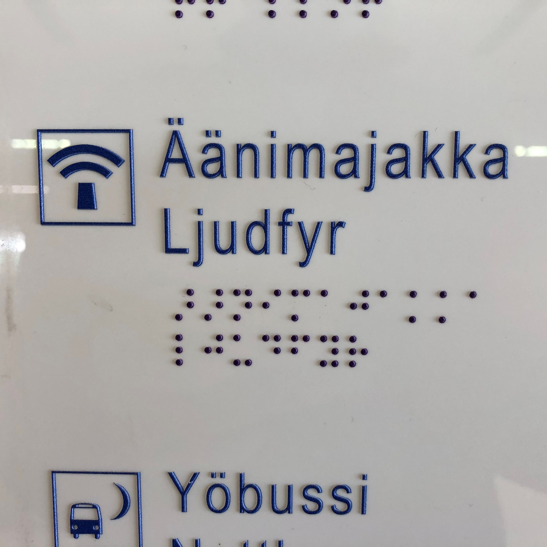 Äänimajakan symboli kohokartassa